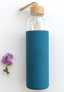 1L Reusable Glass Drink Bottle - 1L-EM - Wilfred Eco