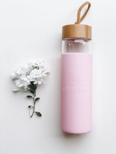 Load image into Gallery viewer, 650ml Glass Drink Bottle with Bamboo Lid - 650ML-PI - Wilfred Eco