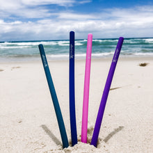 Load image into Gallery viewer, Straight Silicone Reusable Straws - 4 Pack - MIDNIGHT CONFETTI - SMC4 - Wilfred Eco