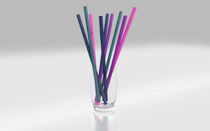 Straight Silicone Reusable Straws - 4 Pack - MIDNIGHT CONFETTI - SMC4 - Wilfred Eco