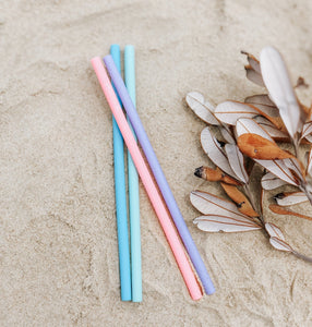 Straight Silicone Reusable Straws - 4 Pack - RAINBOW PASTELS - SR4 - Wilfred Eco