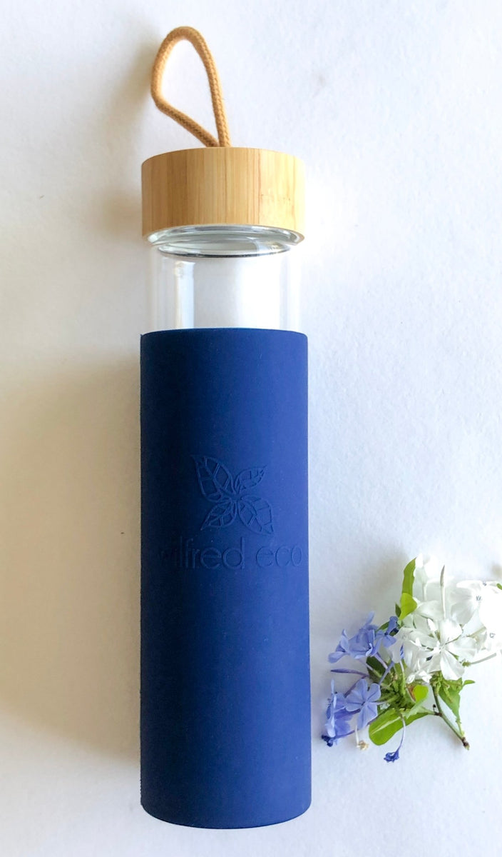 650mL Glass Water Bottle Australian Registered Design Wilfred Eco