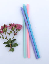 Load image into Gallery viewer, Straight Silicone Reusable Straws - 4 Pack - RAINBOW PASTELS - SR4 - Wilfred Eco