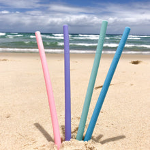 Load image into Gallery viewer, Straight Silicone Reusable Straws - 4 Pack - RAINBOW PASTELS - SR4 - Wilfred Eco